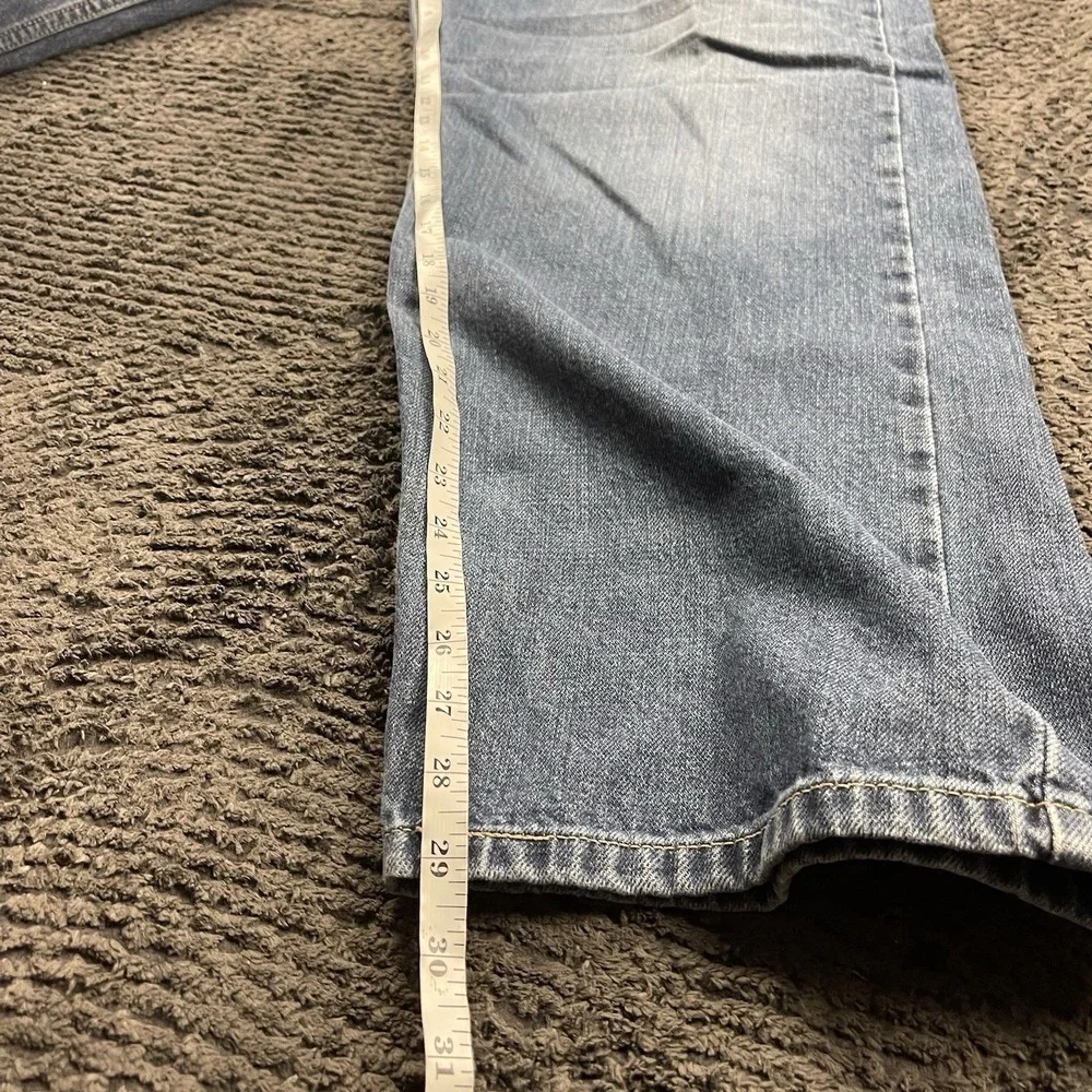 Vintage Levi's 569 Loose Straight Jeans Men's 34x29 Blue Denim Distressed Hem